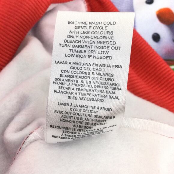 Threadcraft Crewneck Snowman Graphic Fleece Lined Christmas Sweatshirt M - Picture 8 of 11